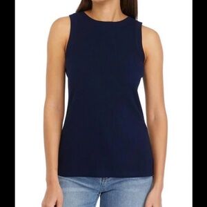 Crown & Ivy Navy Sleeveless Top